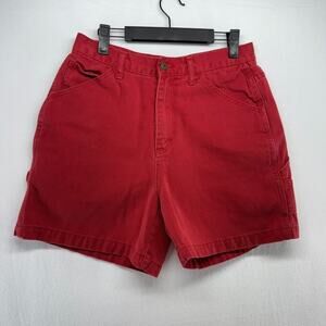 Vintage Chadwicks Jean Shorts Women's 28 Red Carpenter Workwear Baggy 5 inch 90s